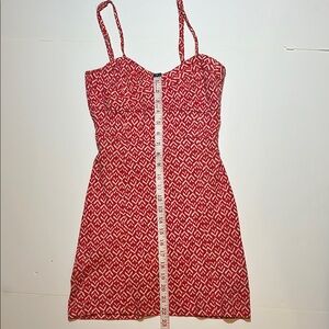 Red Patterned Women's Dress